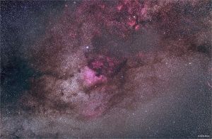 Centrální část souhvězdí Labutě, CZ, Nikon D810A, Zeiss Otus 85/1,4