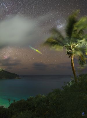 Fireball above the Indian Ocean